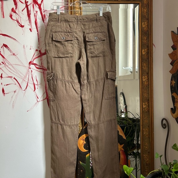 Cloth & Stone Brown Straight Leg Cargo Pants 24" - Picture 11 of 16